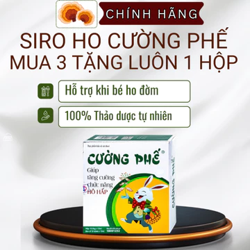 Combo 3 Hộp Siro Ho Thảo Dược Cường Phế- Bổ Phế, Hỗ Trợ Giảm Ho, Tăng Cường Hô Hấp, Hộp 10 Ống X10ml Combo 3