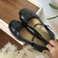 Giày Mary Jane Nữ Có Gót Đính Nơ CCB Phong Cách Vintage Hàn Quốc | Giày Búp Bê Quai Cài Gót Vuông 5cm Sang Chảnh