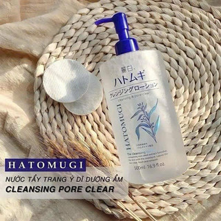 Nước Tẩy Trang Hatomugi Nhật Bản 500ml, Làm Sạch Sâu Lỗ Chân Lông Dưỡng Ẩm Làm Sáng Da