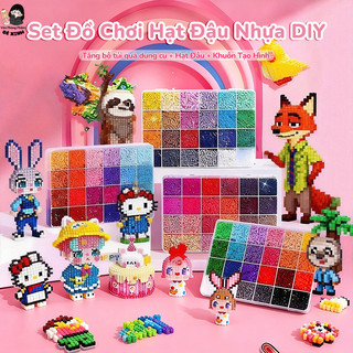 Bộ Hạt Ghép Hình DIY Nhiều Màu – Đồ Chơi Thủ Công Handmade Sáng Tạo, Rèn Luyện Tư Duy Cho Bé, Quà Tặng Học Sinh