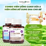 Combo Viên Uống Canxi Sữa Healthy Care Kids Milk Calcium 60 Viên & Viên Uống Bổ Sung Dưỡng Chất Healthy Care DHA 60 Viên — ảnh 2