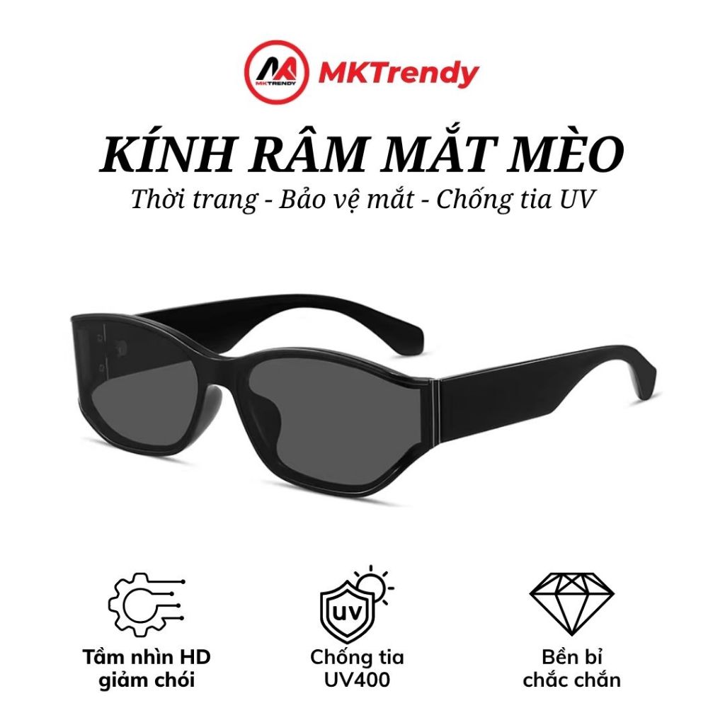 [Võ Hà Linh x MKTRENDY] Kính râm thời trang T16 chống tia UV thiết kế gọng cong tặng túi đựng kính khăn lau kính
