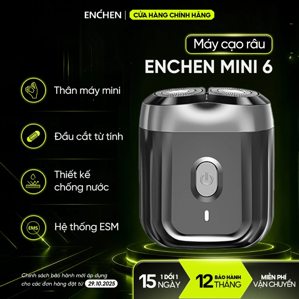 Máy cạo râu Enchen Mini 6 chống nước IPX7