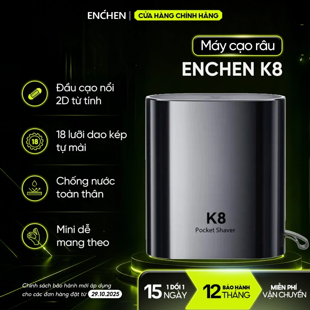 Máy cạo râu Enchen K8 chống nước