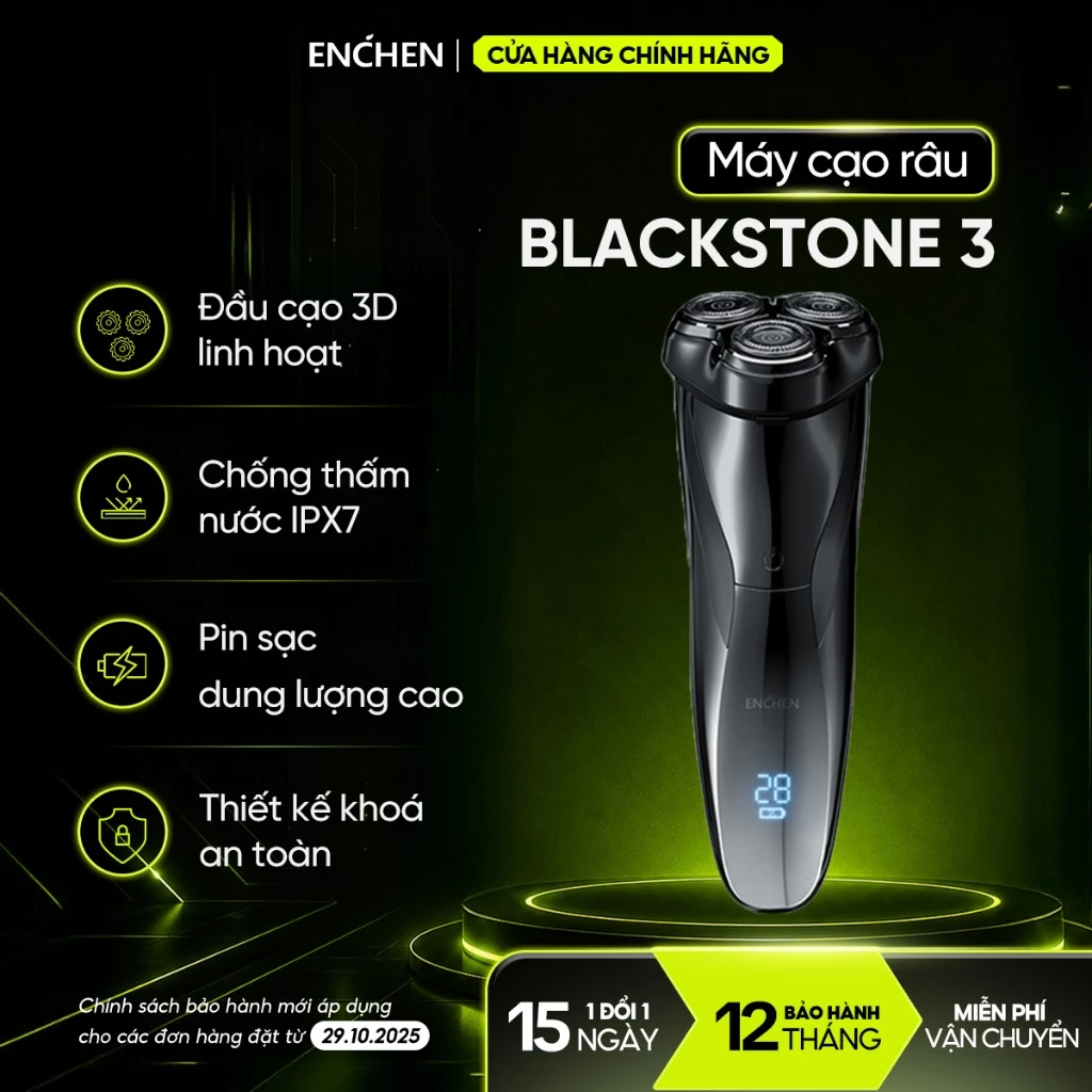 Máy cạo râu Enchen Blackstone 3 thiết kế nhỏ gọn