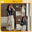 Áo babydoll linen tay phồng tiểu thư siêu xinh Hoadanbistore, Áo kiểu tiểu thư buộc nơ xinh xắn