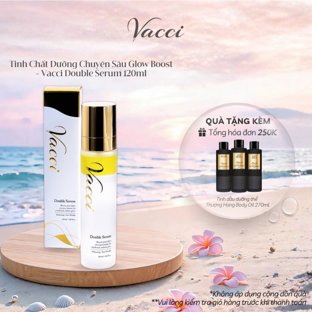 Tinh Chất Dưỡng Chuyên Sâu Glow Boost Vacci Double Serum 120ml | Shopee ...
