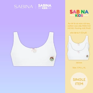 Combo 2 Áo Lót Không Mút Màu Trắng Cho Trẻ Mẫu Giáo Hoặc Tiểu Học Sabinie By Sabina SBG440