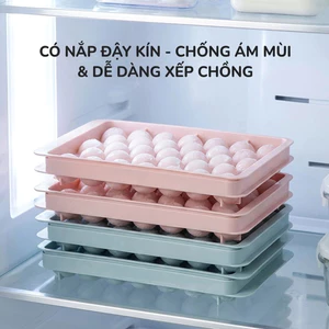 Khay Đá Bi 33 Viên Khuôn Làm Đá Tròn Làm Thạch Rau Câu Đá Trái Cây Tiện Lợi