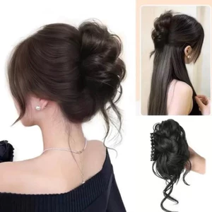 Búi Tóc Giả Kẹp Xoăn Lơi sang trọng tiện lợi sử dụng đi chơi đi tiệc Qiqishop