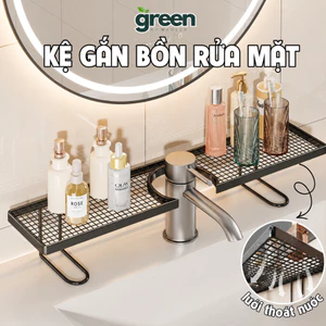 Kệ Để Đồ Bồn Rửa Mặt Lavabo Rãnh Chữ U Đa Năng, Giá Để Mỹ Phẩm Nhà Tắm Thép Chống Gỉ Không Cần Khoan