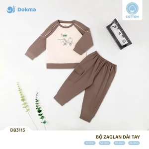 Bộ Dokma Cài Vai Dài Tay Cotton Cho Bé DB3115 DB3024 DB3116 DB3021