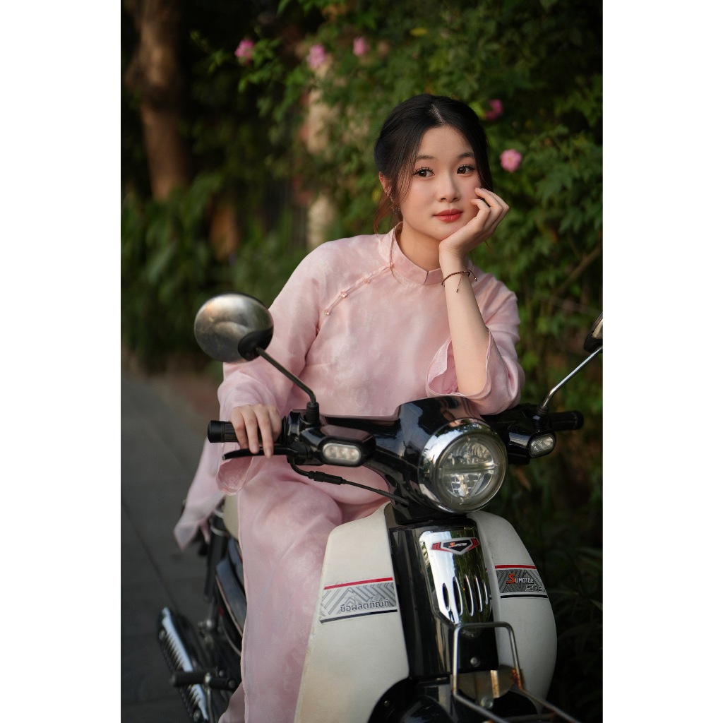 [Tặng trâm - BORECOLE] áo dài Tầm Phương, tơ sương lụa gấm, họa tiết trơn & thọ dơi, cúc hoa, dáng suông 4 tà, may đo