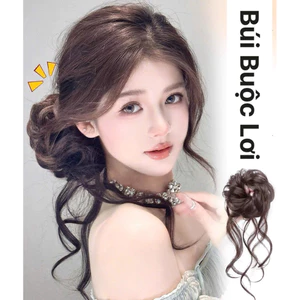 Búi tóc giả xoăn lơi Hàn Quốc Qiqishop