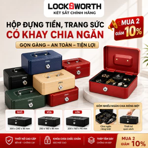 Hộp Đựng Tiền Kim Loại Tiết Kiệm Có Mật Khẩu Locksworth Hộp Đựng Trang Sức, Hộp an ninh Nhiều Màu Sắc Bảo Vệ Tài Sản