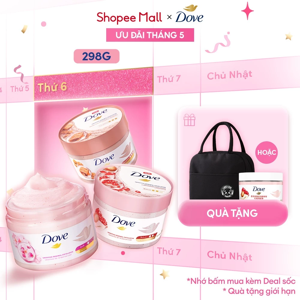 Dove Smoothie Tẩy Tế Bào Chết Body 298g