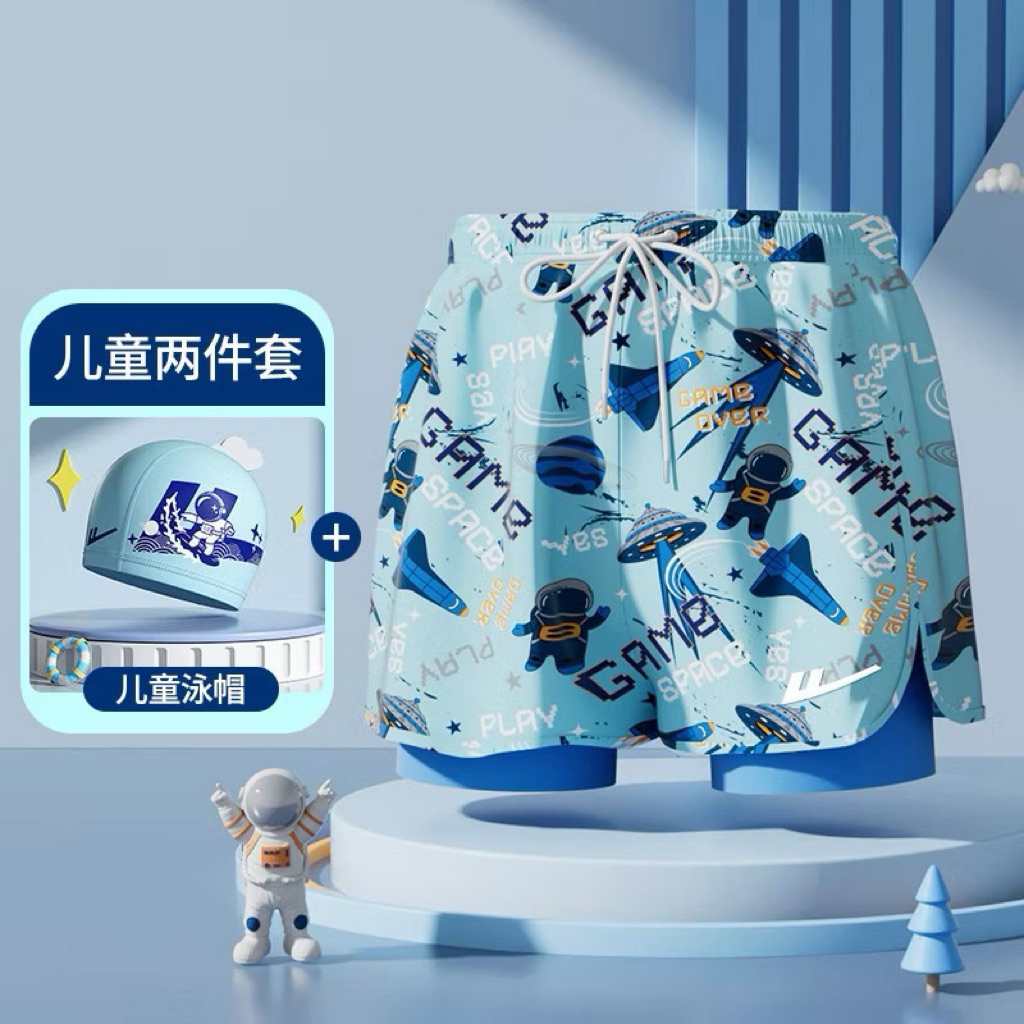 Quần bơi 2 lớp cho bé trai sz 15-60kg, đồ bơi bé trai có dây rút