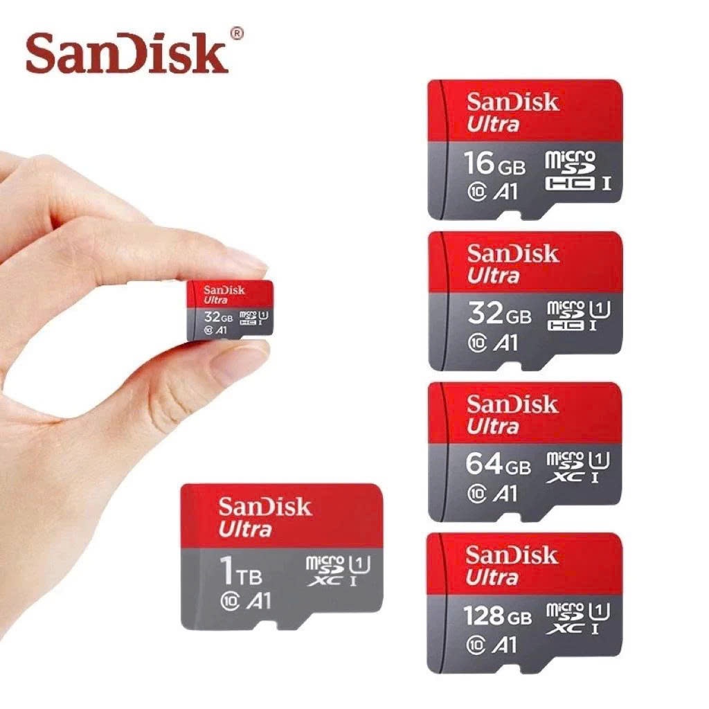 Thẻ Nhớ 128GB SanDisk Ultra MicroSDXC 140MB/s Cho Camera Wifi Hành Trình 70mai Điện Thoại Ghi Hình Siêu Nét Chính Hãng