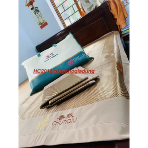 Chiếu Mây Điều Hòa Chunqiu Cao Cấp combo 2 vỏ gối – Chiếu Mát Mùa Hè, Gấp Gọn, Nằm Êm, Thoáng Khí