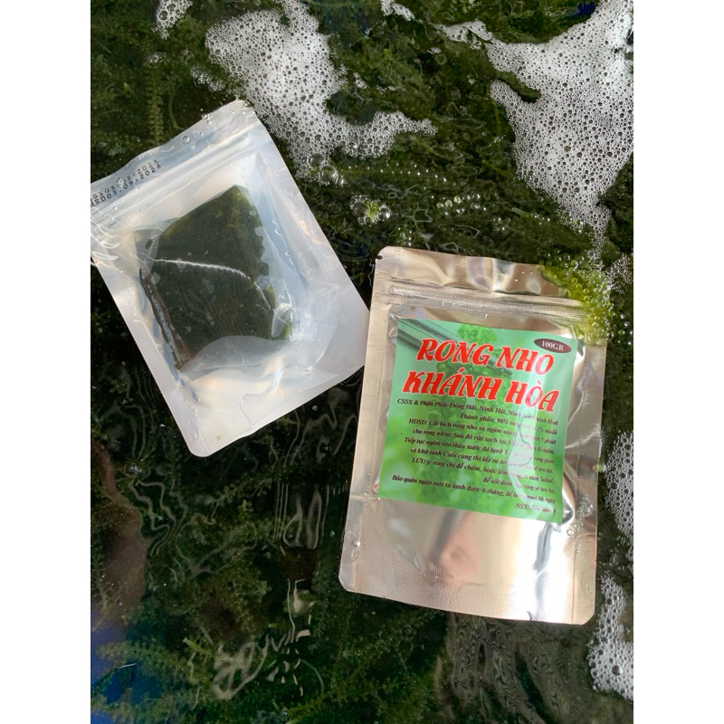 10 GÓI RONG NHO KHÁNH HOÀ (MỖI GÓI 100GR) KÈM SỐT MÈ RANG