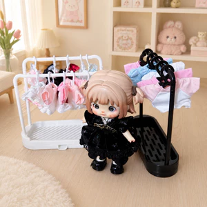 Phụ Kiện Giá Trưng Bày - Kệ Treo Quần Áo Mini BB3 Sào Đôi Decor Búp Bê Doll Cute