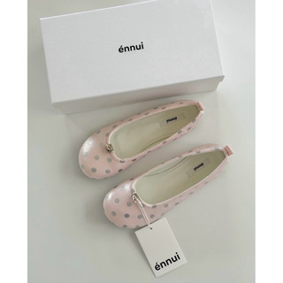 Giày búp bê chấm bi mũi tròn Énnui (fullbox) - Form Lùi Size