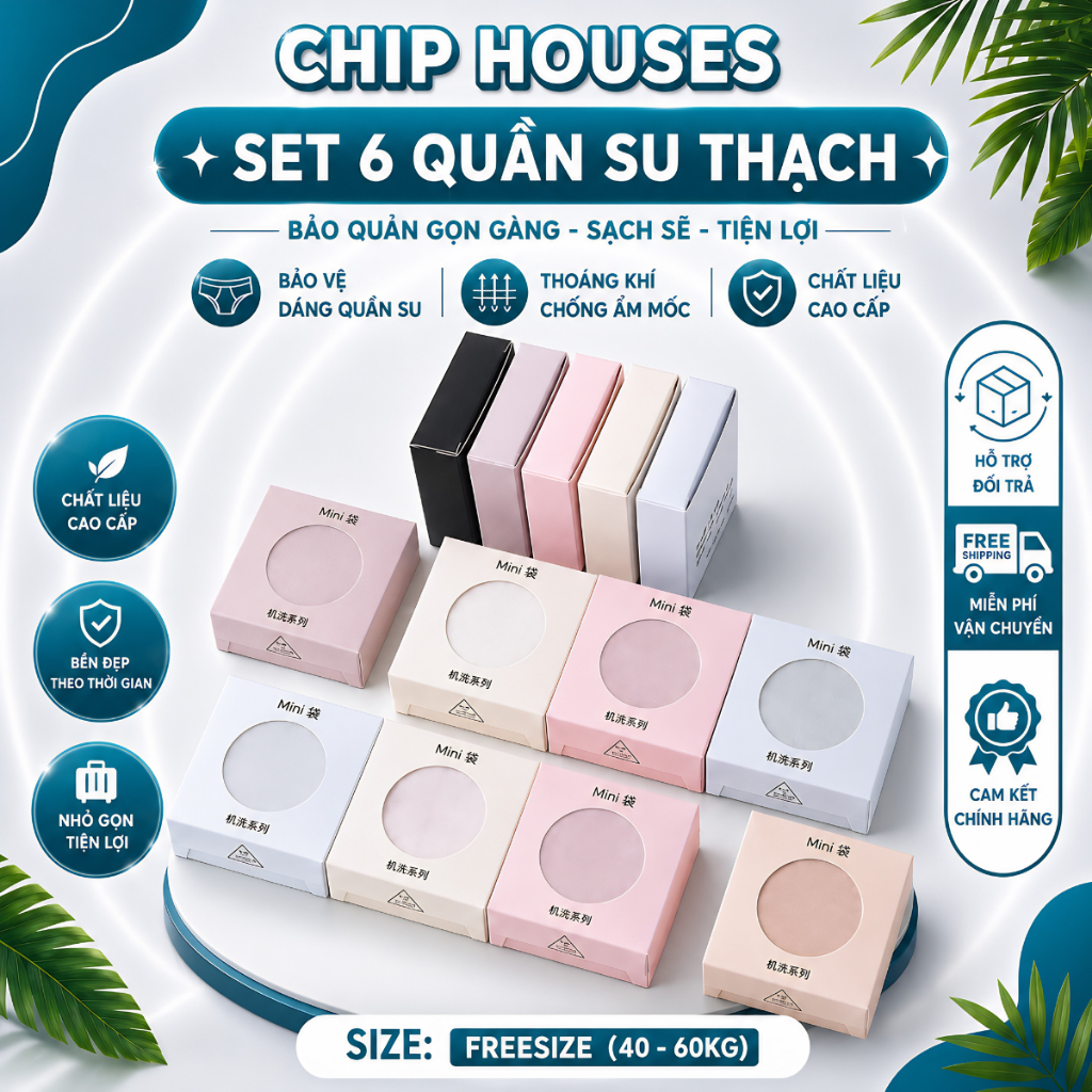 Combo 6 Quần Lót Su Thạch Băng Lụa Kháng Khuẩn Tàng Hình, Quần Lót Mặc Áo Dài Không Lộ Viền AN6135