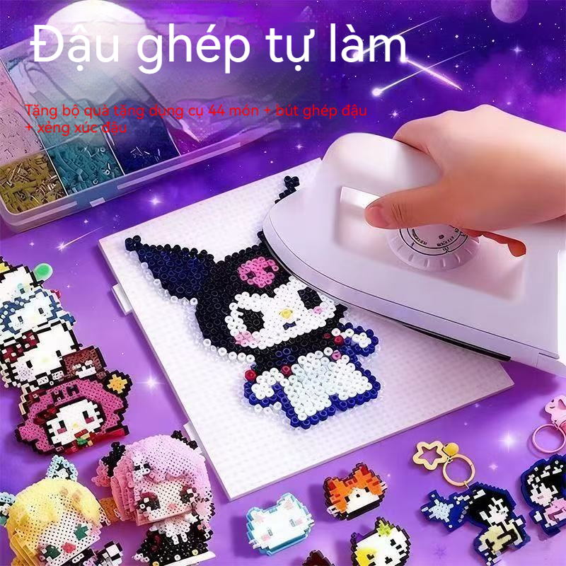 Hạt Perler 24 Màu 8400 + Chiếc, Pixel Art DIY Đồ Chơi Sắt Có Móc Khóa & Dụng Cụ, Sinh Nhật Trẻ Em
