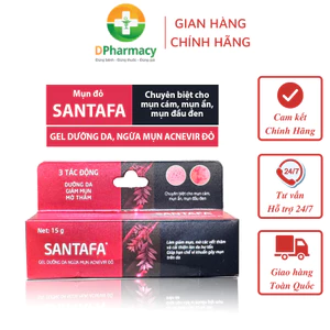 Kem Ngừa Mụn ACNEVIR SANTAFA ( Đỏ ) Giảm Mụn Đầu Đen Mụn Cám Tuýp 15gr