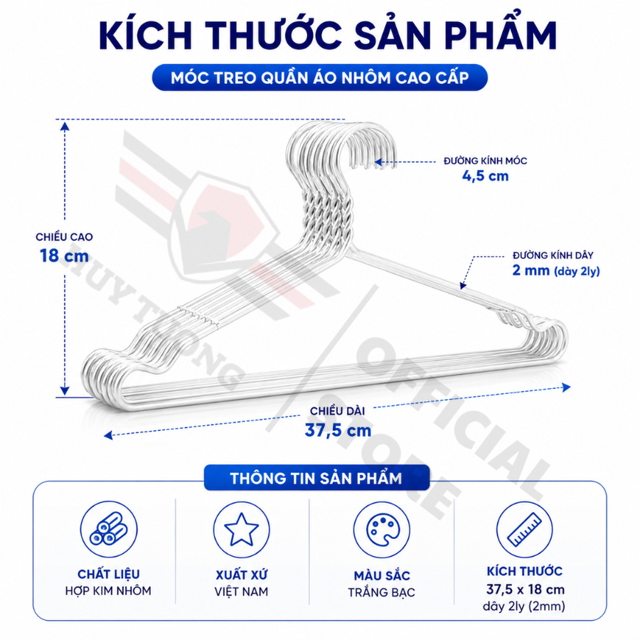 Combo 50 Móc Nhôm Treo Quần Áo Huy Tưởng  Móc Phơi Đồ Cao Cấp Cho Người Lớn Trẻ Em. | BigBuy360 - bigbuy360.vn