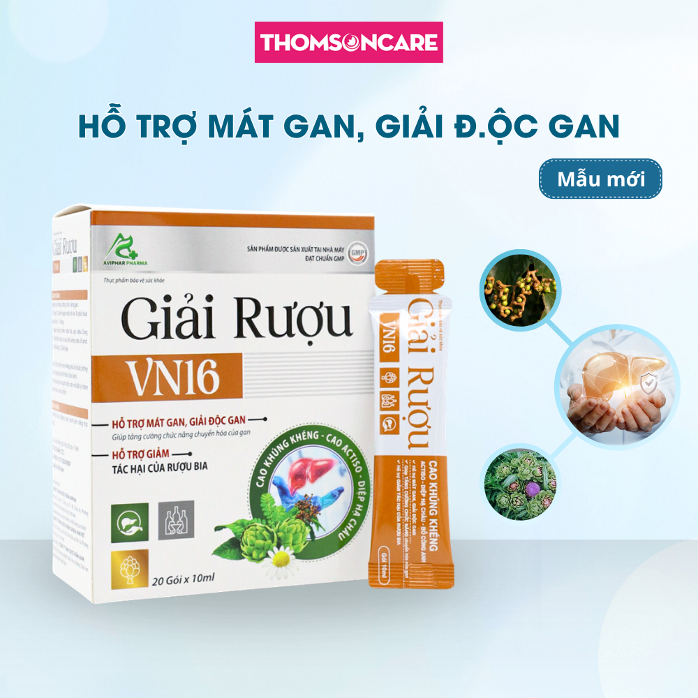 Nước giải rượu VN16 - Hỗ trợ giải độc gan, giảm buồn nôn, mệt mỏi do uống nhiều bia rượu