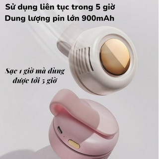 Quạt Mini Kẹp Áo Không Cánh 360° | Quạt Đeo Người Sạc USB Gió Mạnh Êm Nhỏ Gọn Pin Trâu