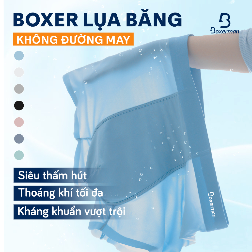 Combo 3-6 Quần lót nam thun lạnh thoáng khí Profit BOXERMAN, co giãn 4 chiều kháng khuẩn khử mùi, che tên sản phẩm