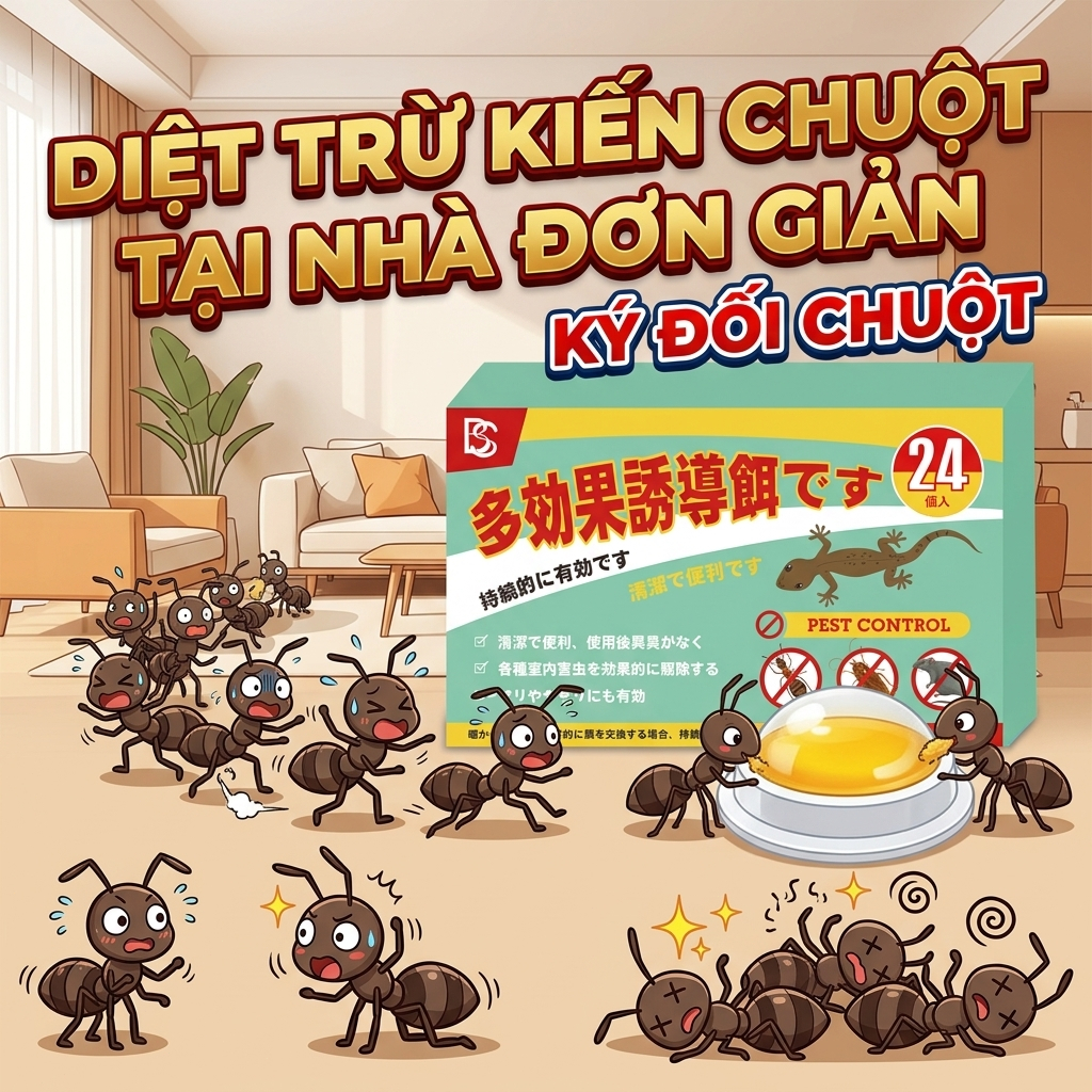 Diệt kiến sạch không dấu vết-Thuốc diệt kiến 1 hộp 24 viên  Diệt kiến hiệu quả cao
