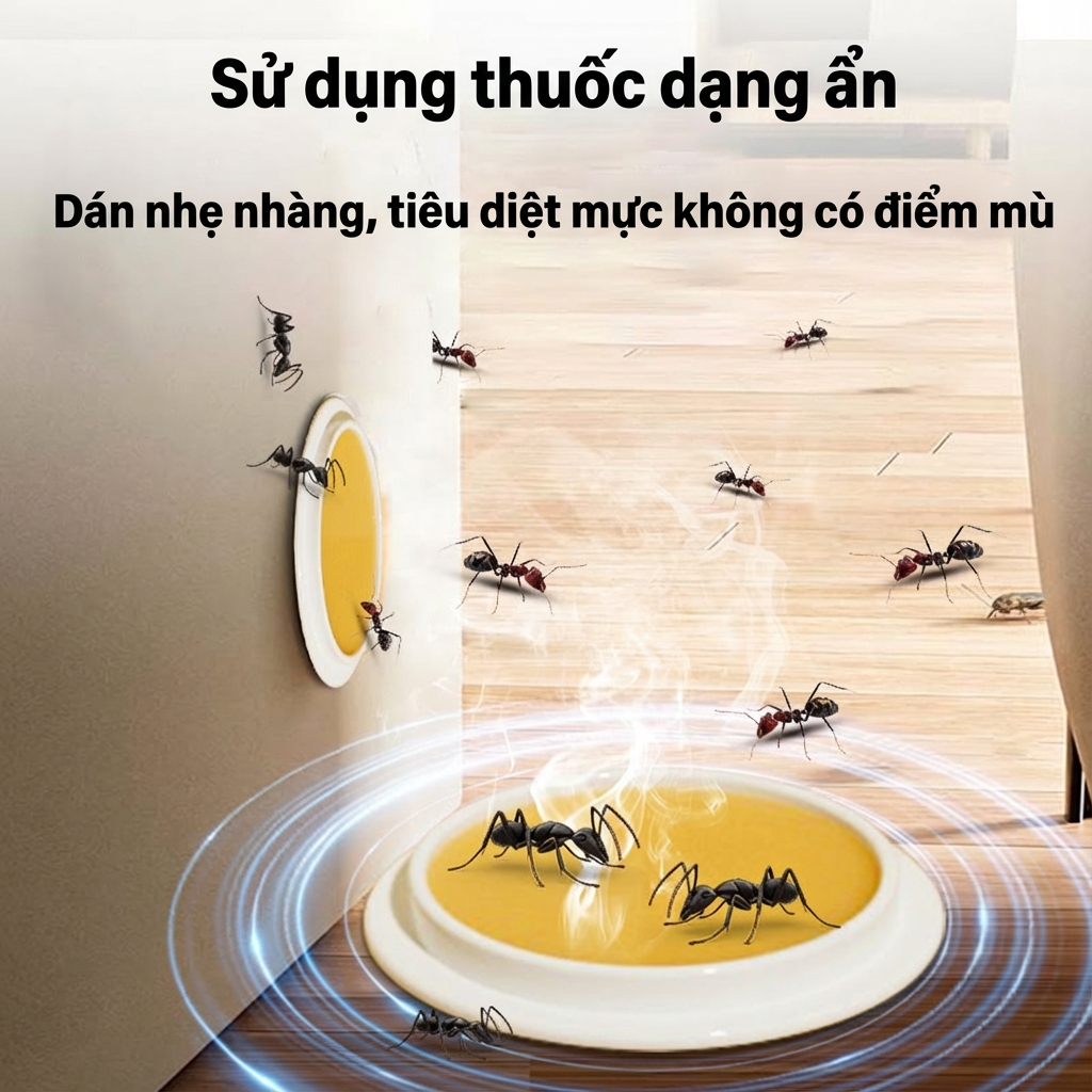 Diệt kiến sạch không dấu vết-Thuốc diệt kiến 1 hộp 24 viên  Diệt kiến hiệu quả cao