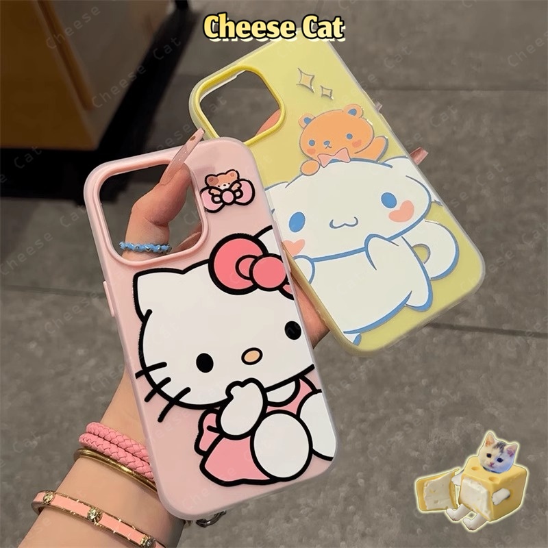Những người bạn Kitty dễ thương Vỏ iPhone cho iPhone 13 12 11 14 Plus 15 16 17 Pro Max Xs XR Ốp điện thoại màu mờ