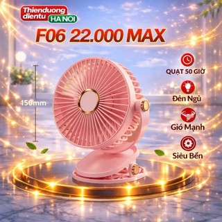 Quạt để bàn mini tích điện 5 mức độ có đèn led pin 5000 MHA Và 10000 MHA