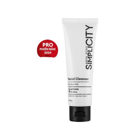 Sữa rửa mặt nam Men Stay Simplicity 3 tác động giúp sạch dầu nhờn hỗ trợ ngừa mụn sáng da 100g