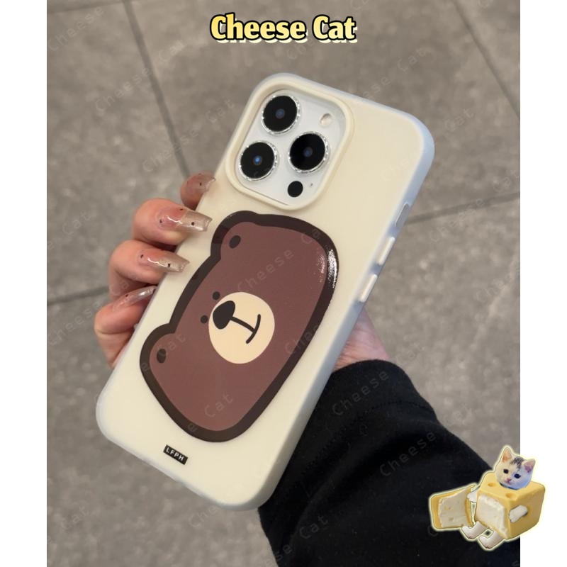 Ốp lưng sư tử ếch lợn gấu dễ thương cho iPhone 13 12 11 14 Plus 15 16 17 Pro Max Xs XR Ốp điện thoại màu mờ 2 trong 1