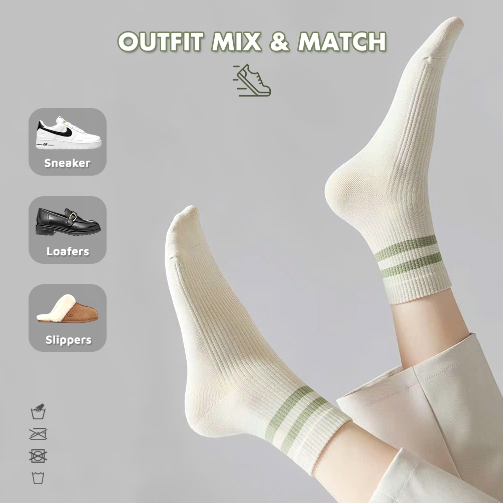 Vớ tất nam nữ mix màu tone pastel thời trang, chất liệu mềm mịn co giãn 4 chiều - Ekiu Shop