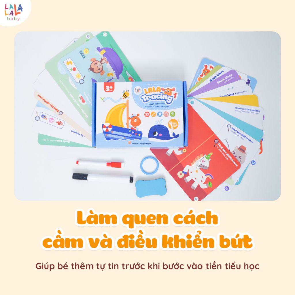 Học liệu tô xóa Lala Tracing Plus đồ chơi giấy tô xóa thông minh đồ chơi tô xóa cho bé Lalala Baby
