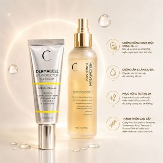 Combo Xịt Khoáng Đa Nhiệm & Kem Chống Nắng Chuskin Ver 2 CB0348 - Combo Căng Bóng Da Chuẩn Hàn Quốc