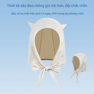 Mũ Chống Nắng Tai Mèo Dễ Thương - Siêu Nhẹ, Khô Nhanh, Có Dây Buộc