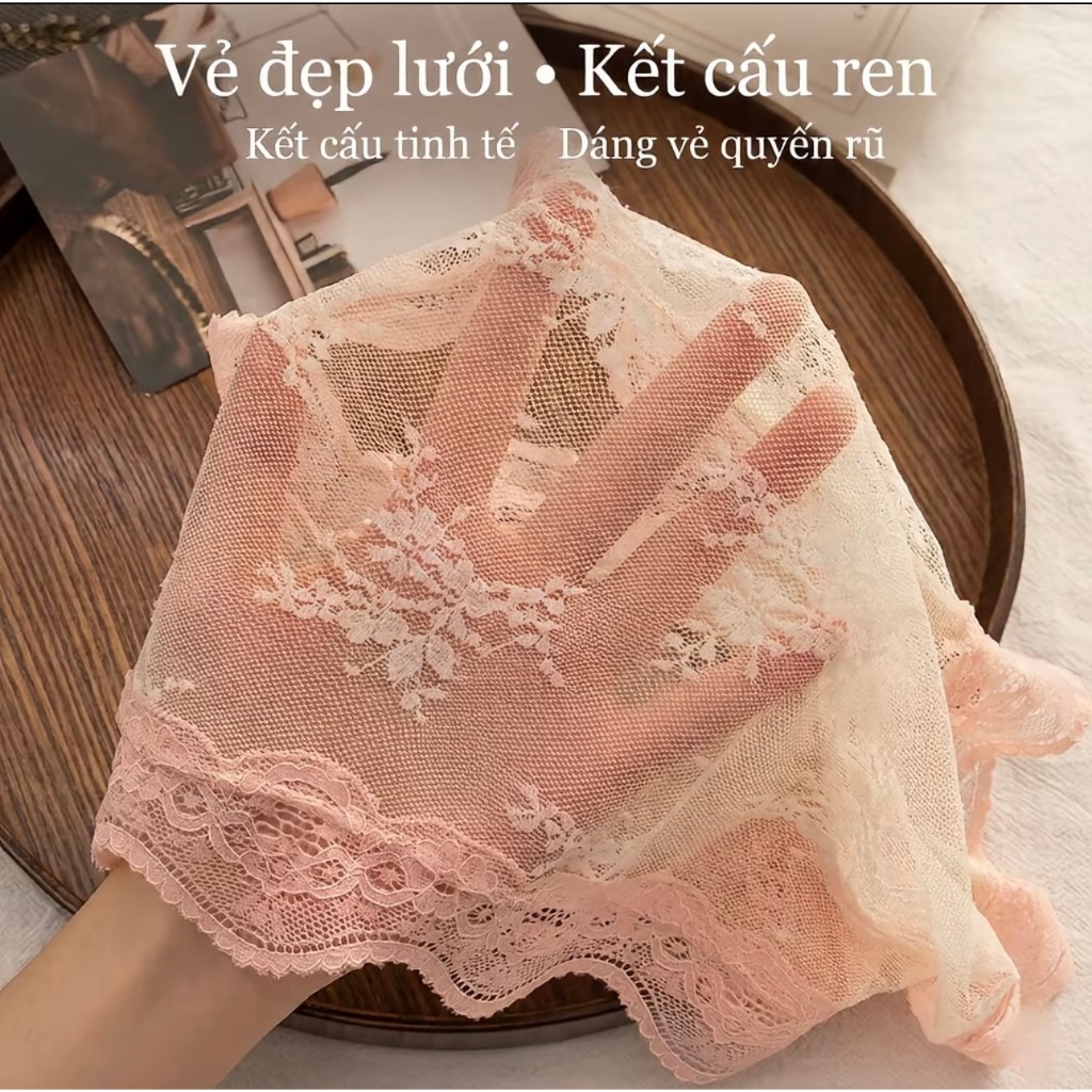 Quần lót thời trang nữ viền ren chất liệu mỏng nhẹ thoáng mát thoải mái khi mặc.