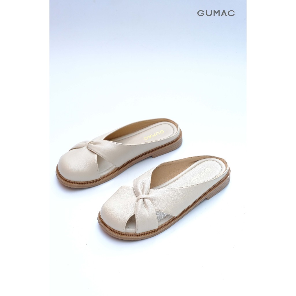 Dép Sục Nữ GUMAC Cách Điệu Hở Mũi Điểm Nhấn GG01079