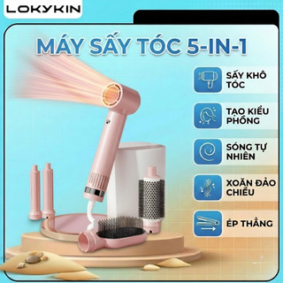 Máy Sấy Tóc Tạo Kiểu 5in1 Lokykin Fitz AirStyler Đa Chức Năng Công Nghệ Ion Giảm Hư Tổn Tóc 1300W