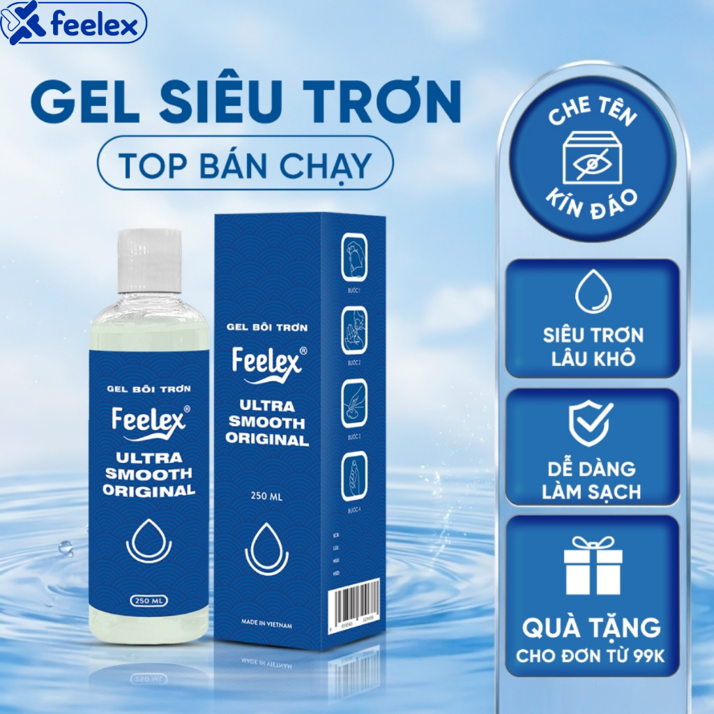 Gel bôi trơn quan hệ Feelex Lubricant ấm, lạnh, siêu trơn nhiều mùi hương - Lọ 100/250/500ml