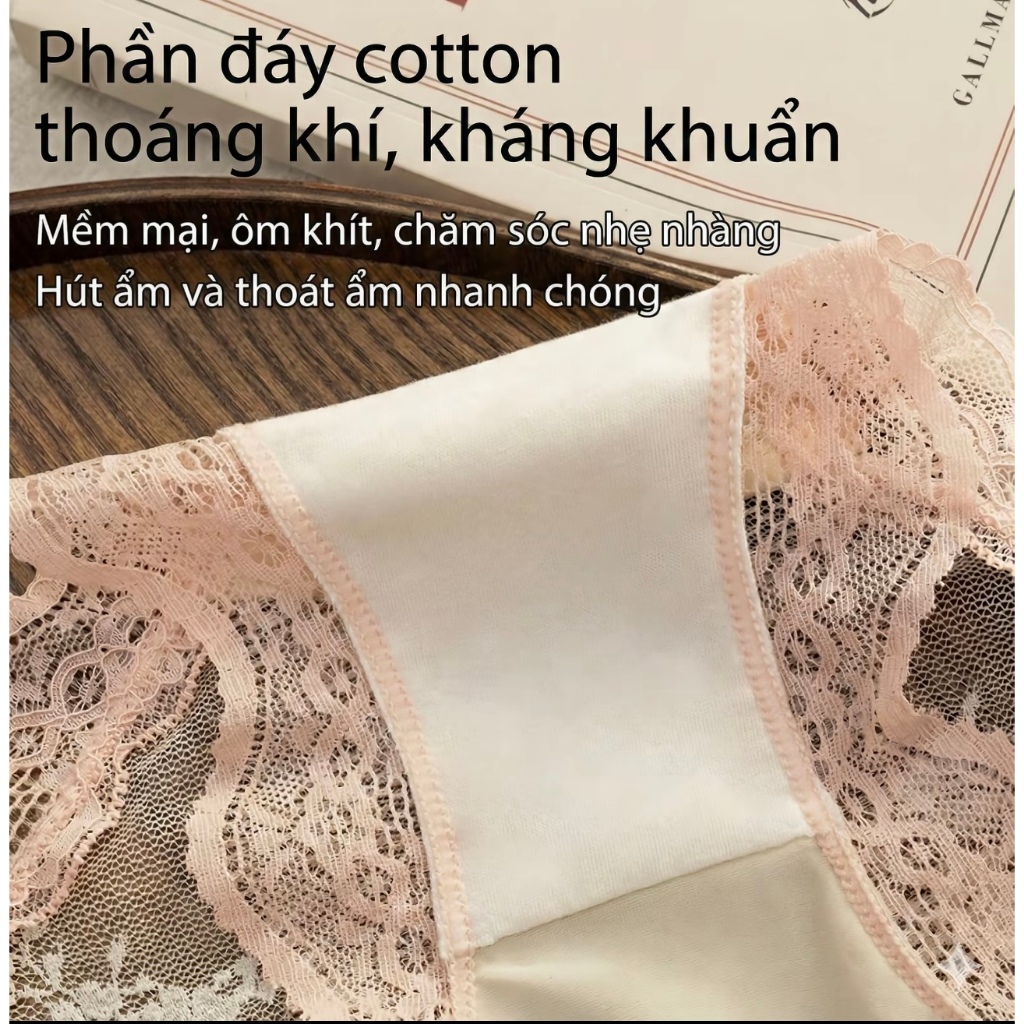 Quần lót thời trang nữ viền ren chất liệu mỏng nhẹ thoáng mát thoải mái khi mặc.