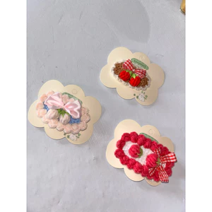 Kẹp Tóc Len handmade, kẹp tóc hoa, kẹp tóc dâu nơ nhiều mẫu dễ thương, Làm Quà Tặng | tlac.DIY