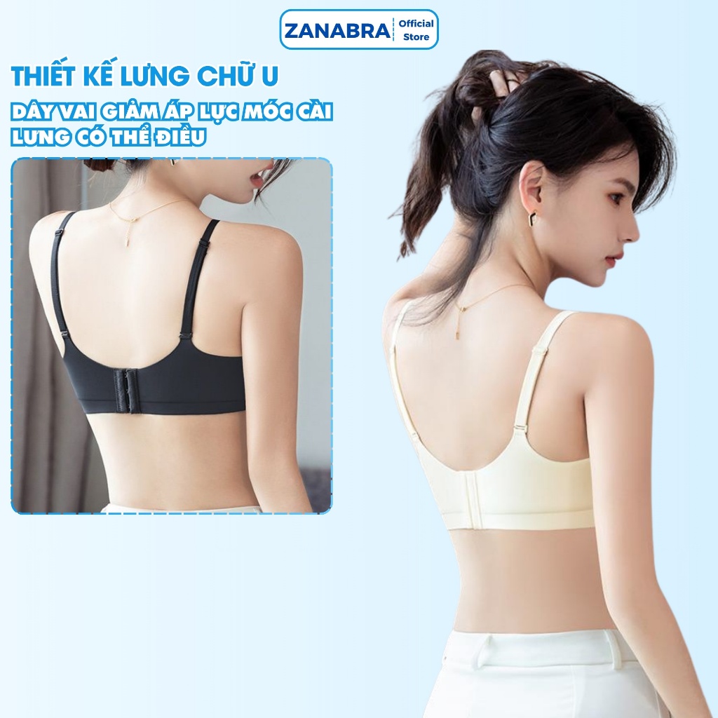 Áo Ngực Nữ Đúc Su Cup V Không Gọng Không Viền Chống Chảy Xệ, Áo Lót Nữ Mút Dày Cao Cấp ZANABRA A206